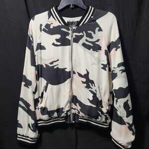 Sanctuary Camo print Elastic Waist Bomber Jacket Women's Size L